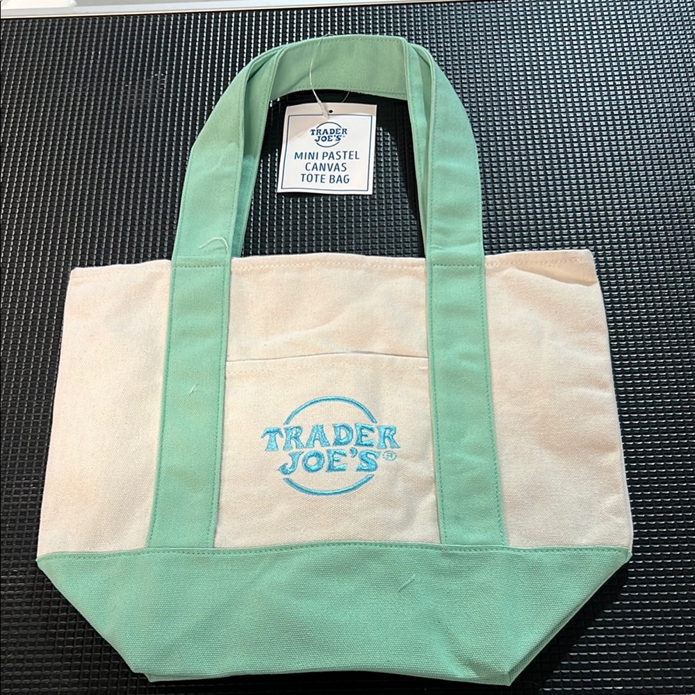 Trader Joe's Mini Pastel Canvas Tote Bag